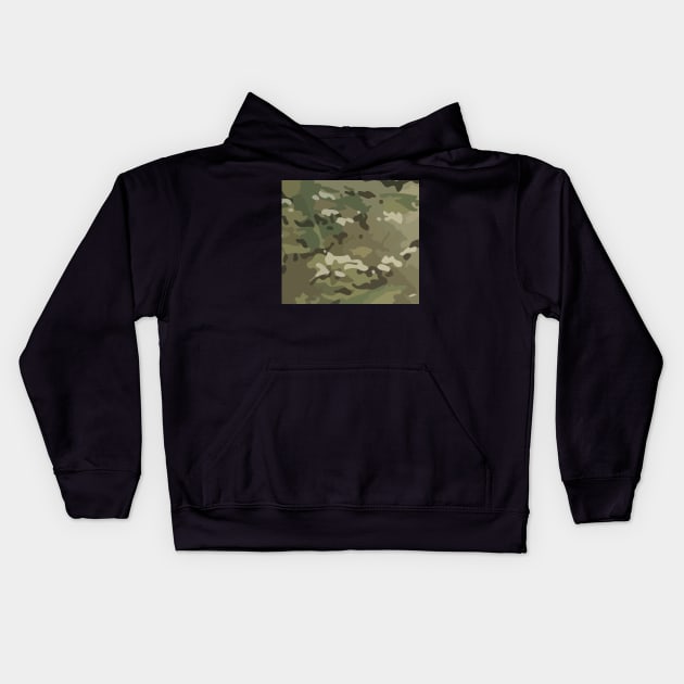 Multiple Camo Uniform Pattern Kids Hoodie by Sneek661